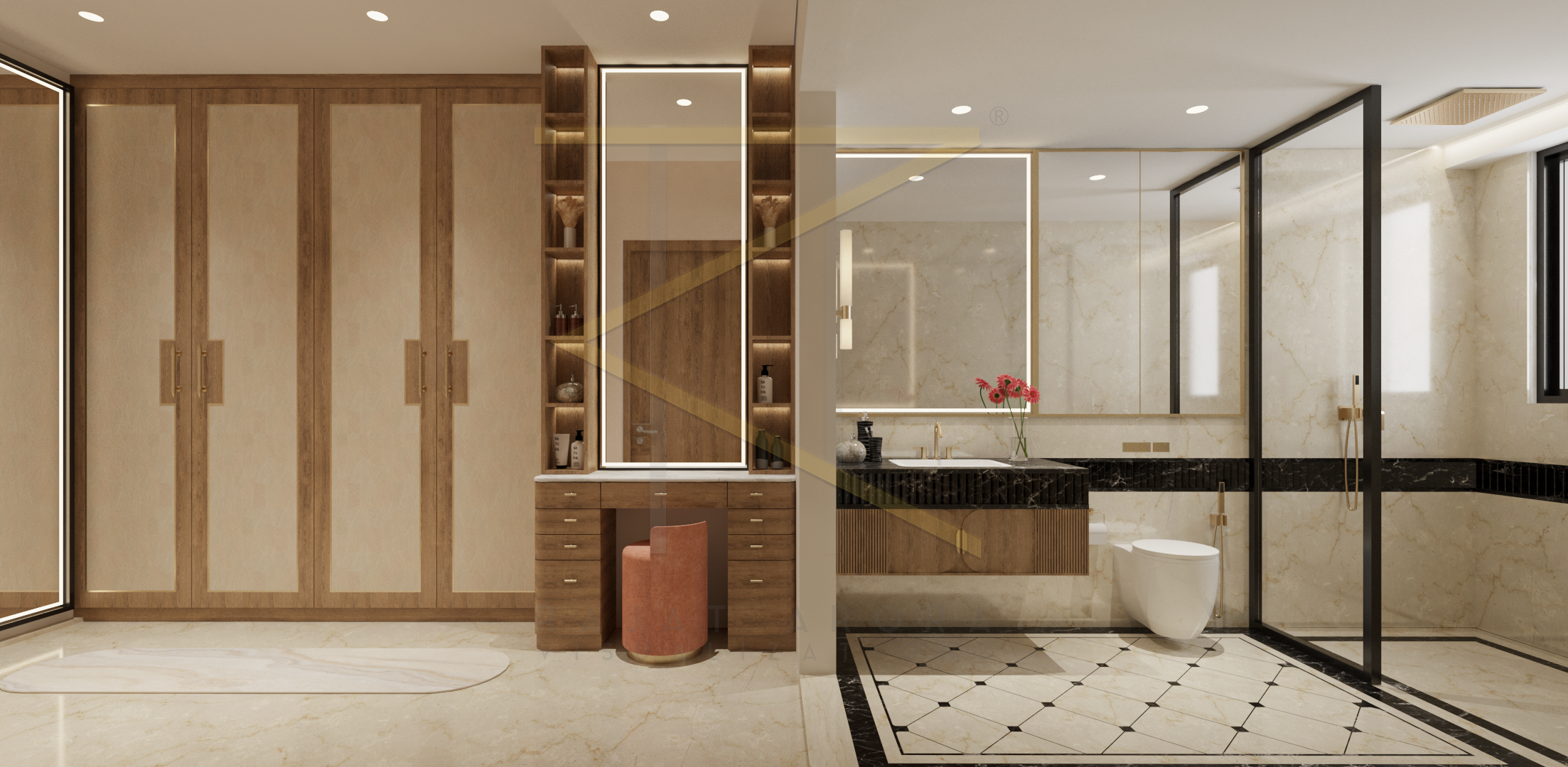 WALK-IN CLOSET & BATHROOM